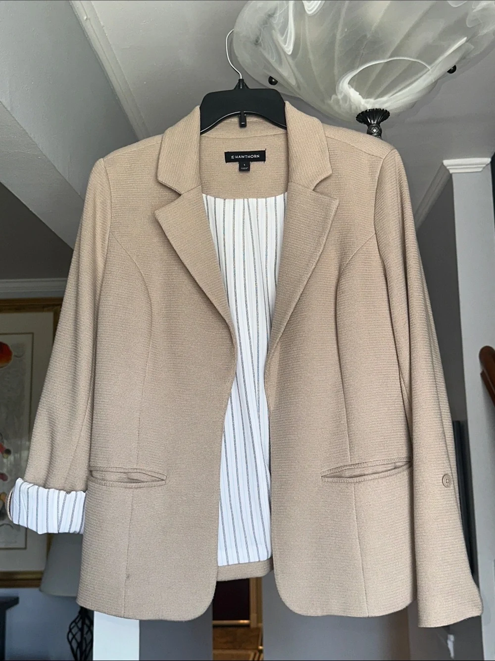 🌺 41 Hawthorn Natalie Knit Blazer with Shoulder Pads Sz L